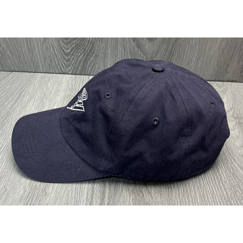 Patriot Skiing Hat Cap Strap Back Navy Blue Embroidered Skier Sports Mens USA - Picture 2 of 6